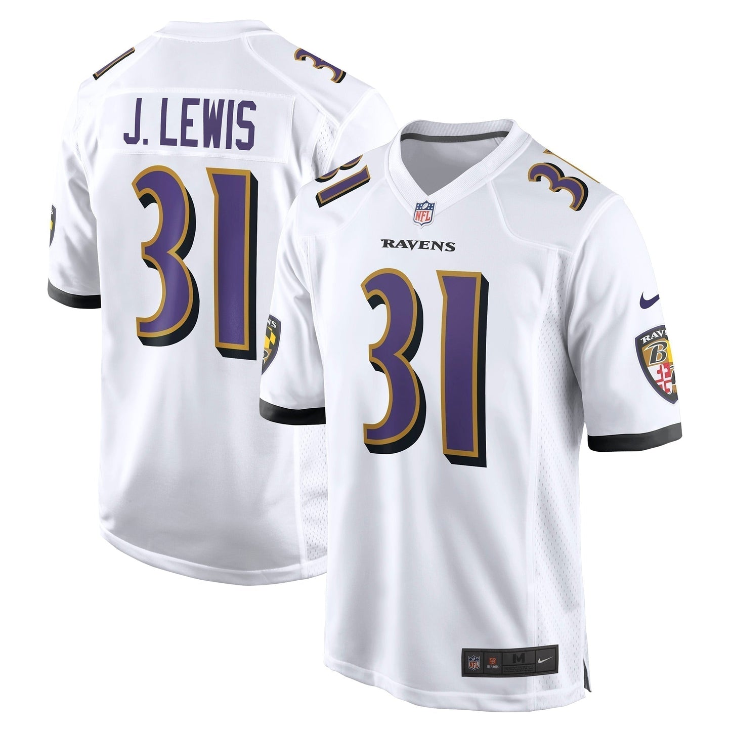 Jamal Lewis Baltimore Ravens  Retired   Game Jersey - White