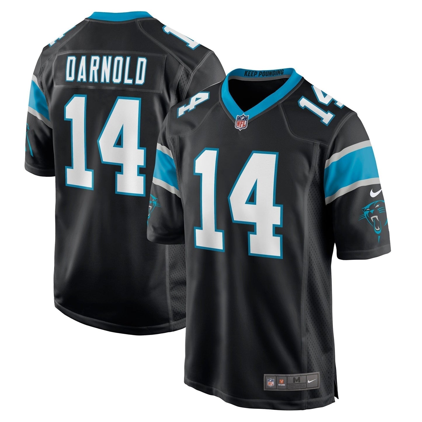Sam Darnold Carolina Panthers  Game   Jersey - Black