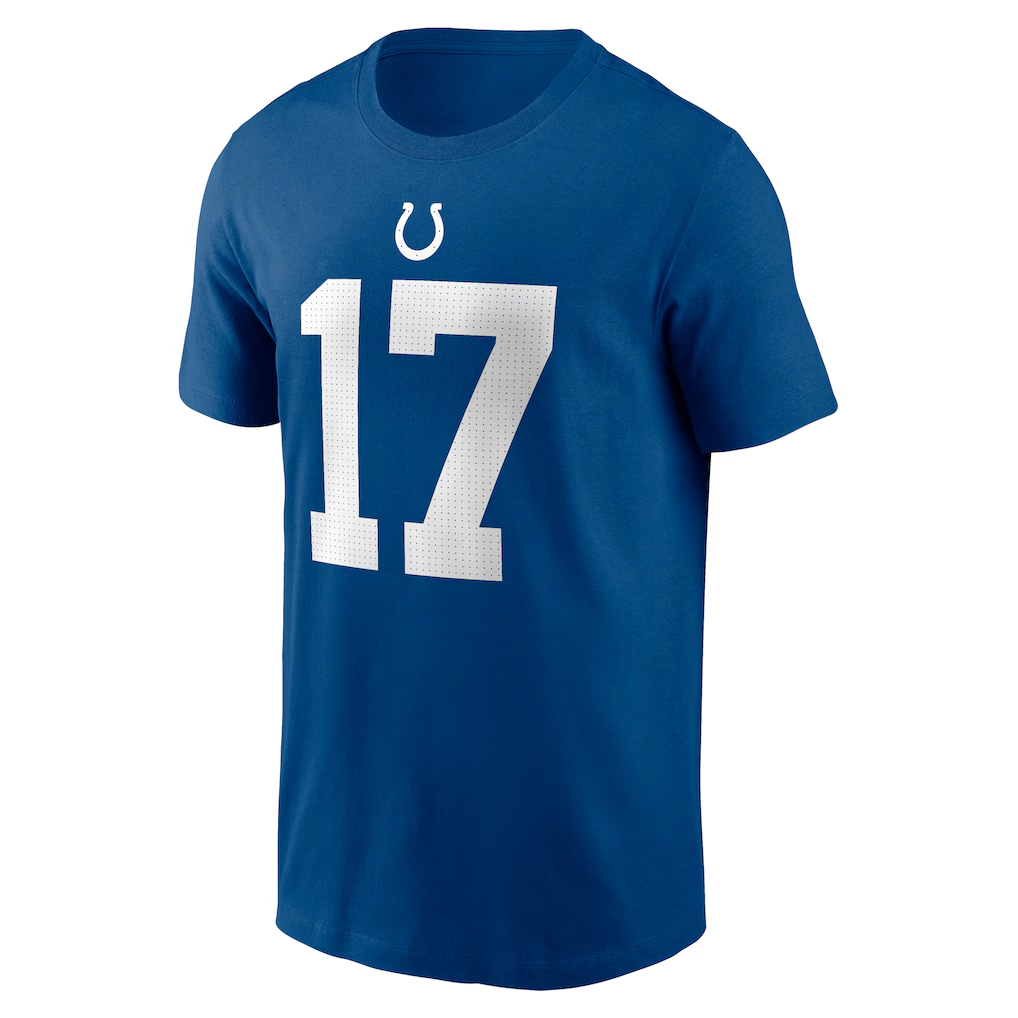 Men's Indianapolis Colts Daniel Jones  Royal Name & Number T-Shirt