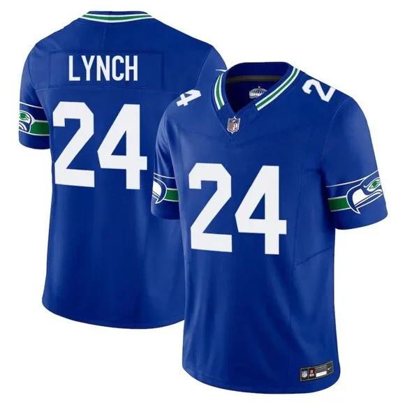 Select Marshawn Lynch Royal Blue Stitched Jersey Vapor