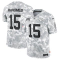 Patrick Mahomes Kansas City Chiefs  2024 Salute to Service Limited Jersey - Arctic Camo