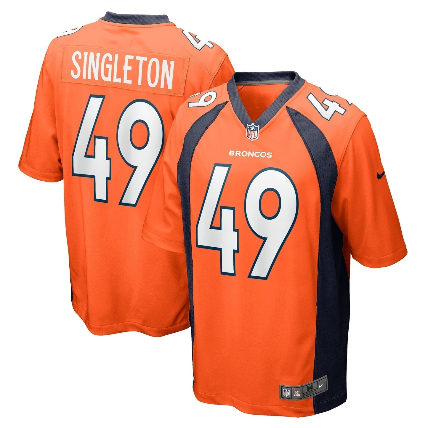 Alex Singleton Denver Broncos  Game   Jersey - Orange