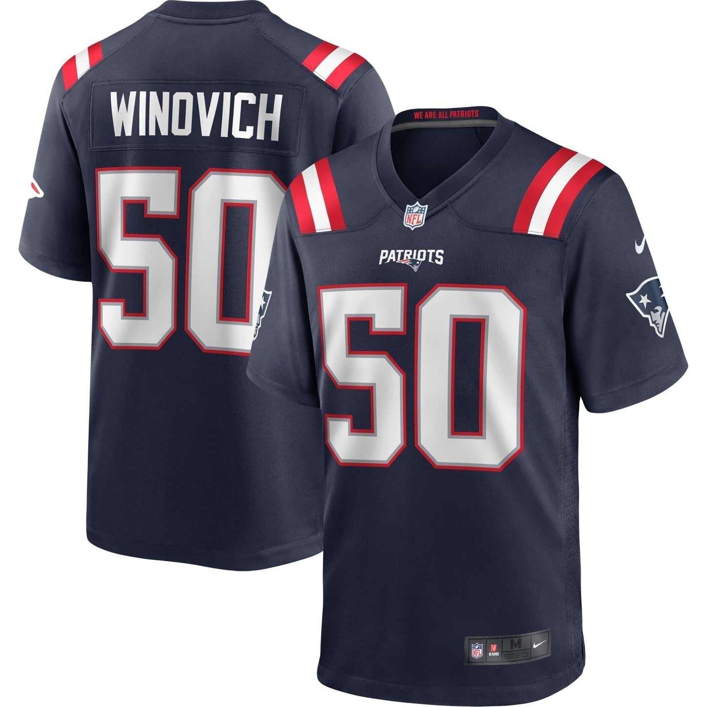 Chase Winovich New England Patriots  Game   Jersey - Navy