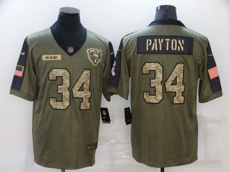 Men's Chicago Bears Walter Payton Brown Player Game Jersey