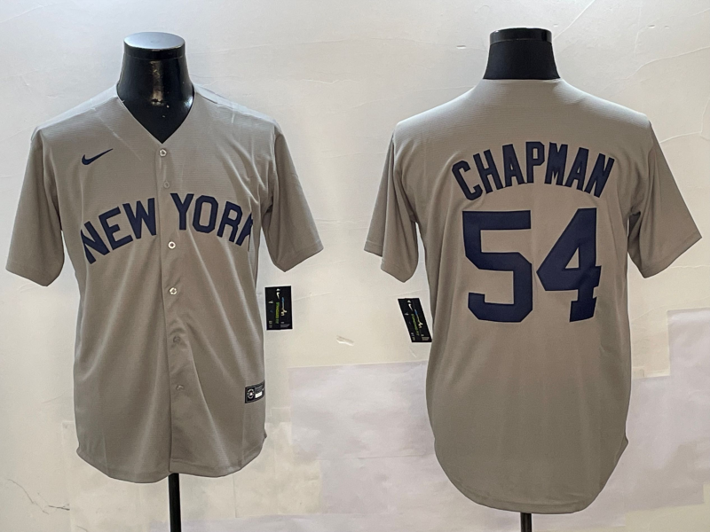 Men's New York Yankees Aroldis Chapman Gray Away Limited Player Jersey