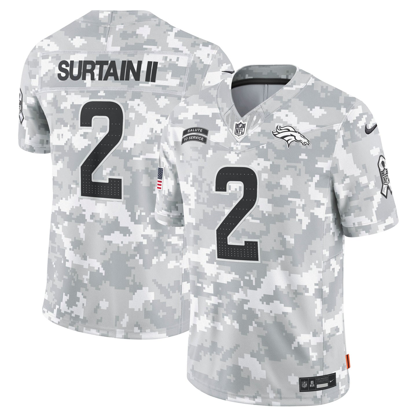 Patrick Surtain II Denver Broncos  2024 Salute to Service Limited Jersey - Arctic Camo