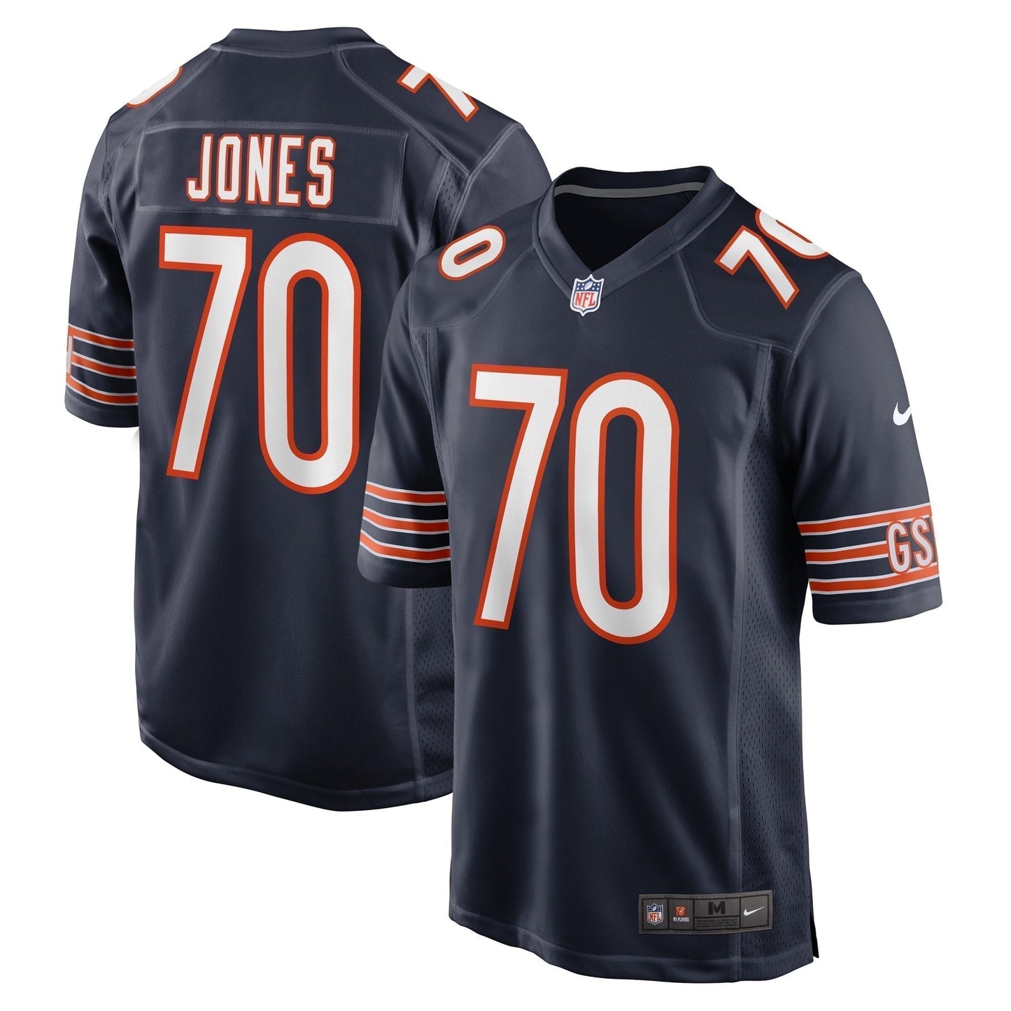 Braxton Jones Chicago Bears Game   Jersey - Navy