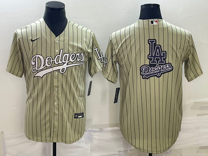 Men's Los Angeles Dodgers khaki Replica Baseball Jersey