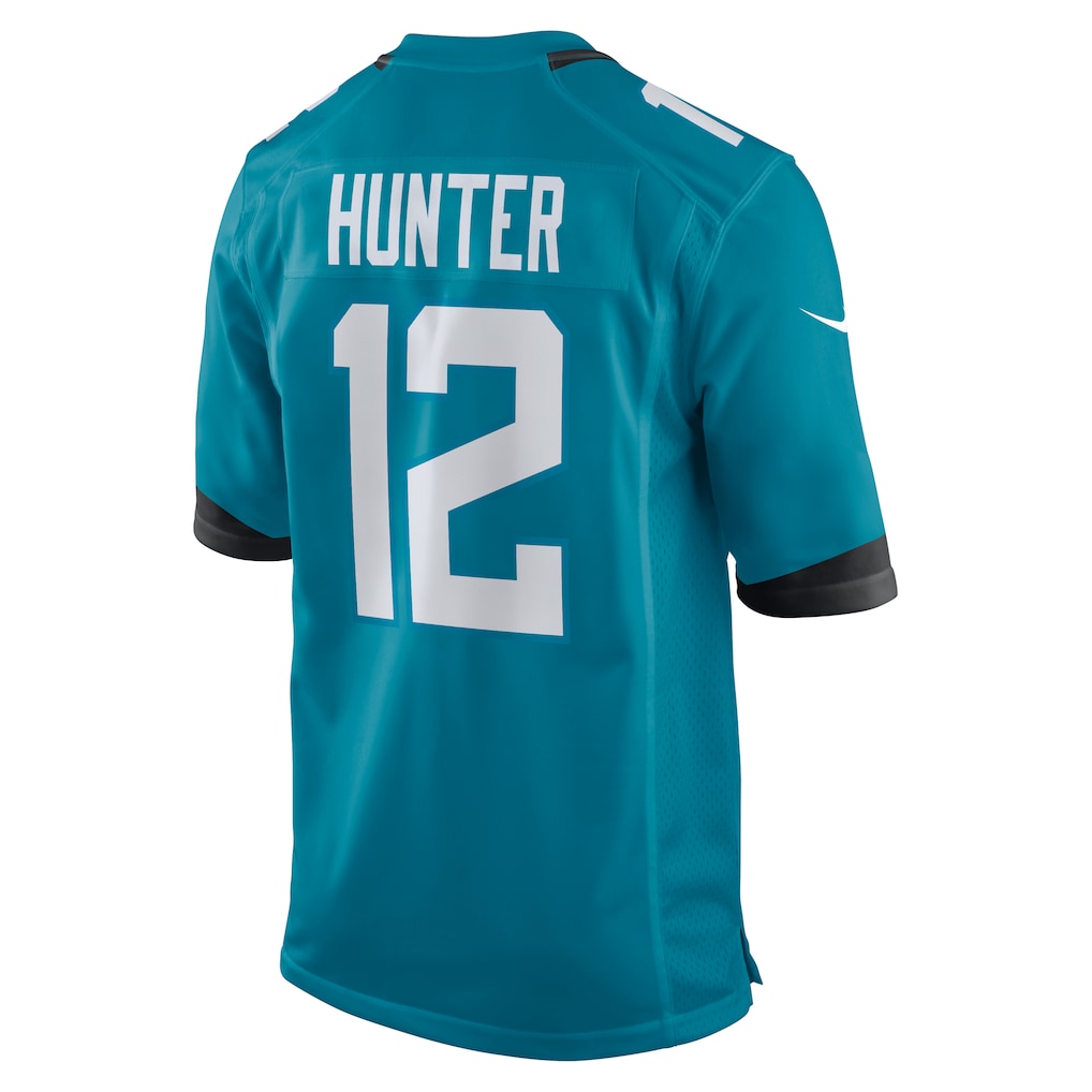 J.Jaguars #12 Travis Hunter Teal 2025 NFL Draft First Round Pick Game Jersey