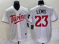 Men's Minnesota Twins Royce Lewis White Home Replica Player Jersey