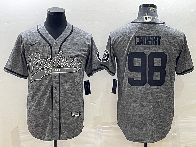 Men's Las Vegas Raiders Maxx Crosby Gray Player Jersey Joint Edition
