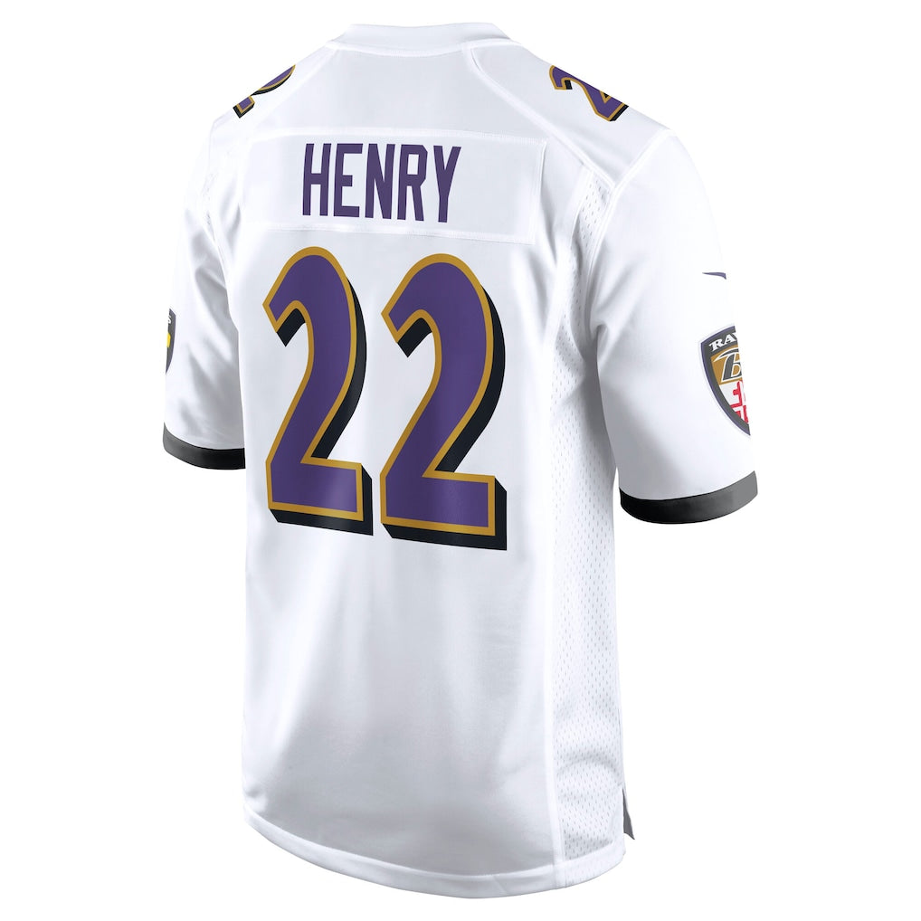 B.Ravens #22 Derrick Henry White Game Jersey
