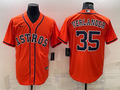 Men's Houston Astros Justin Verlander Orange Replica Player Jersey