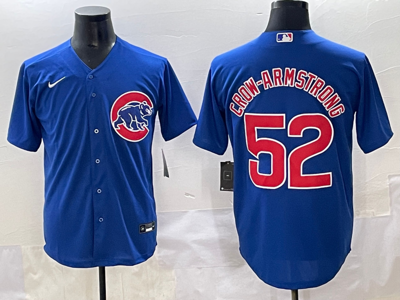 Men's Chicago Cubs Pete Crow-Armstrong #52 Royal Replica Player Jersey