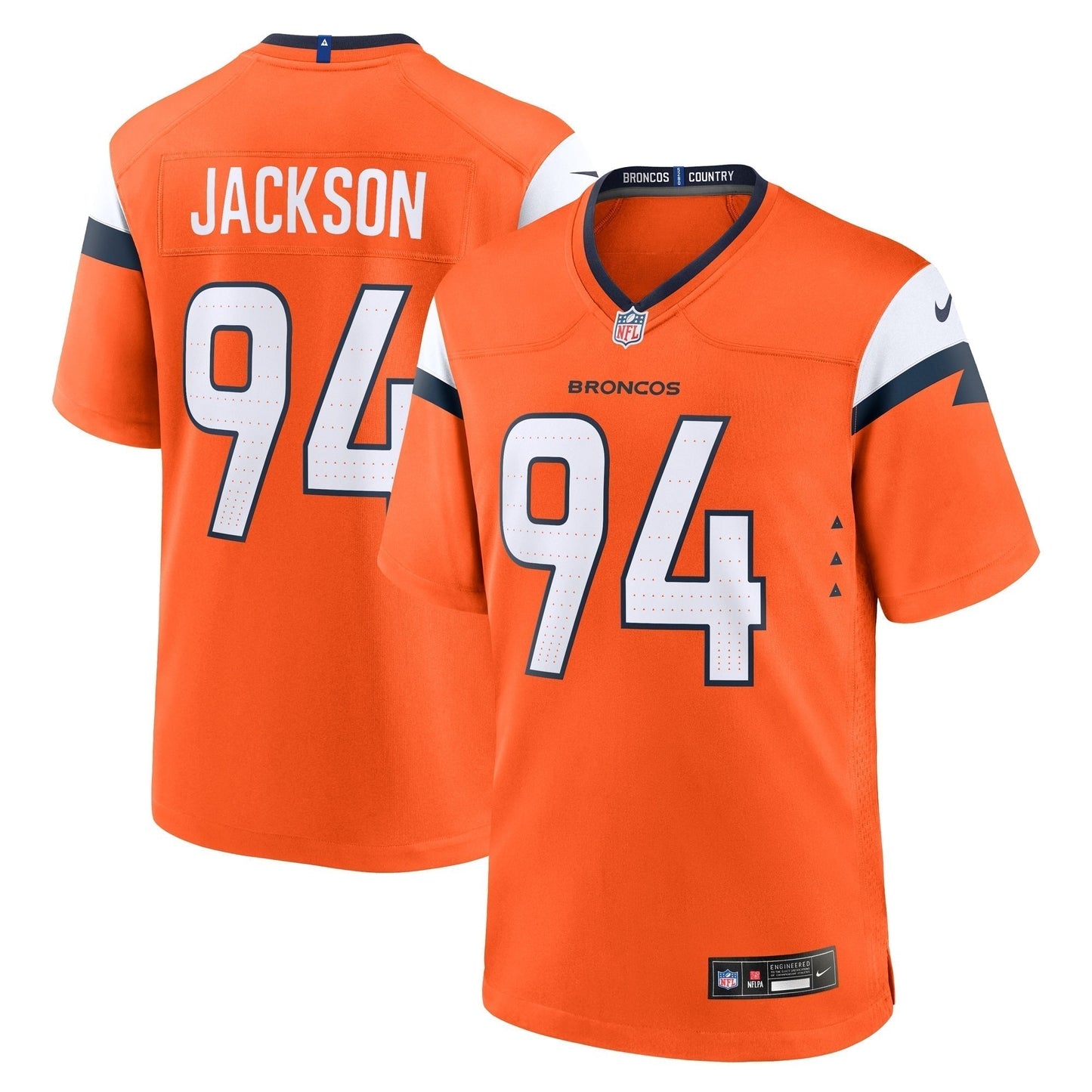 Jordan Jackson Denver Broncos  Team Game Jersey -  Orange