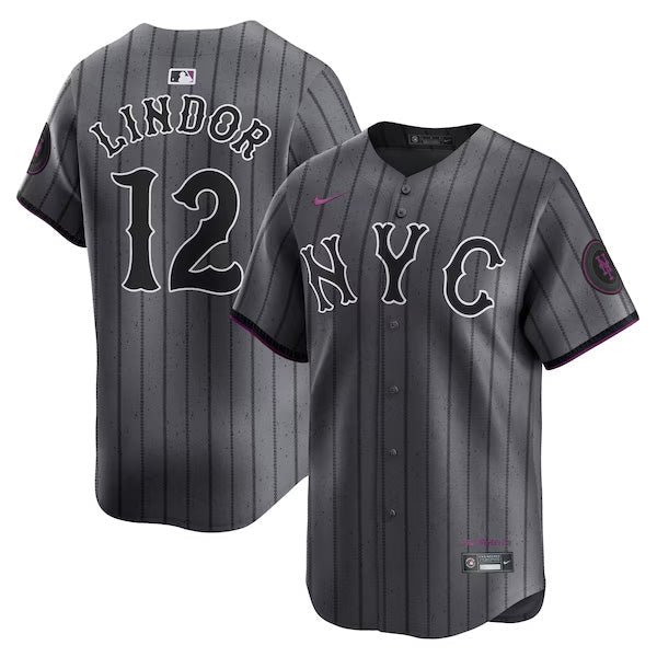 Francisco Lindor New York Mets City Connect Jersey  Gray