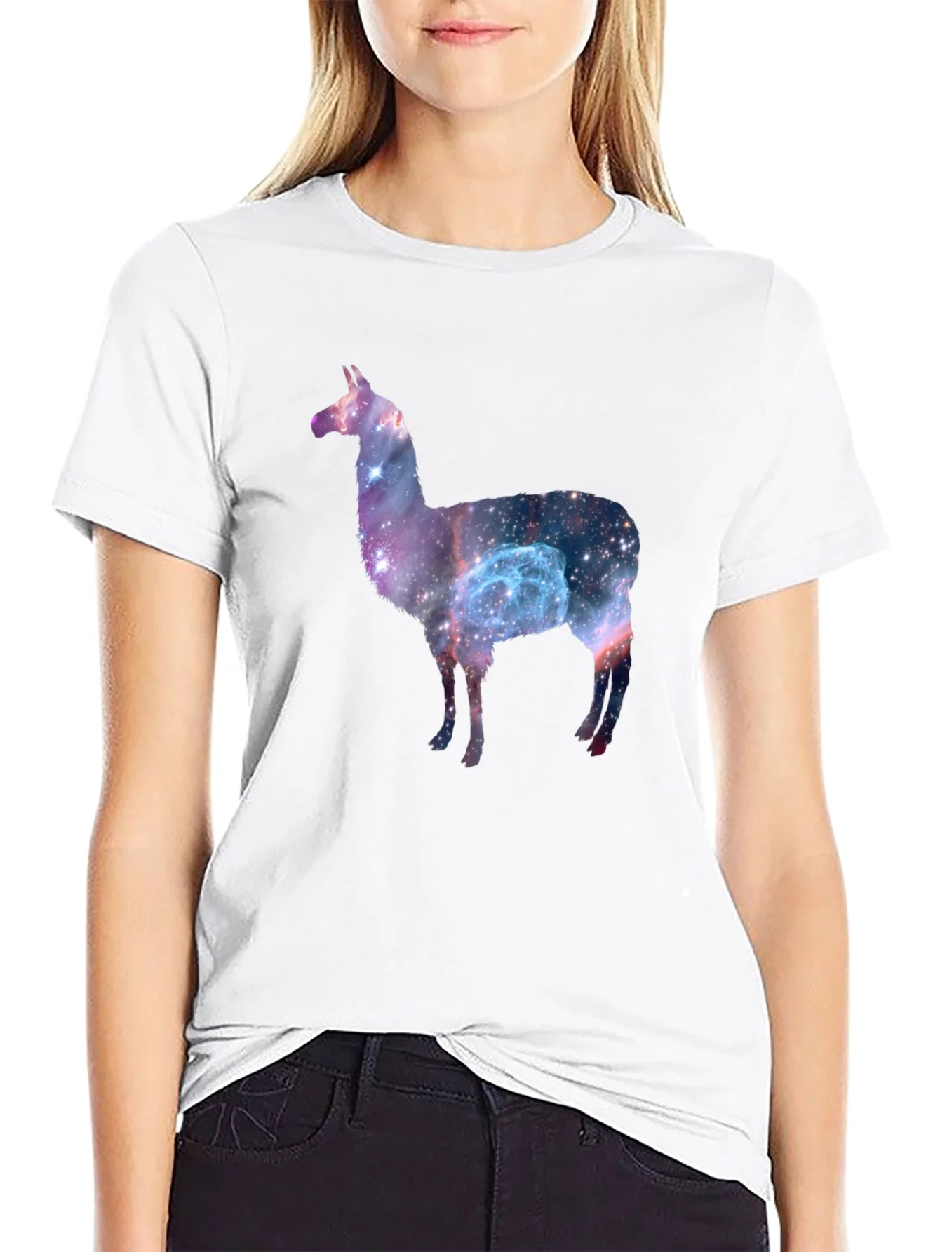 Galaxy Llama Tee - Cosmic Style!