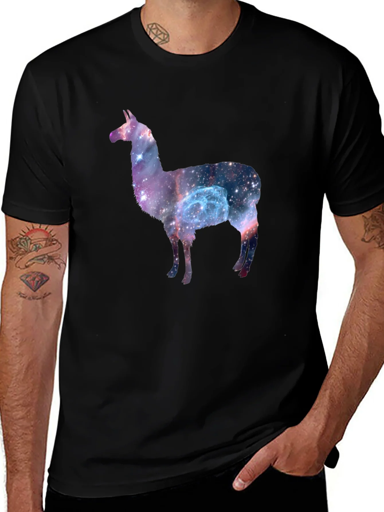 Galaxy Llama Tee - Cosmic Style!