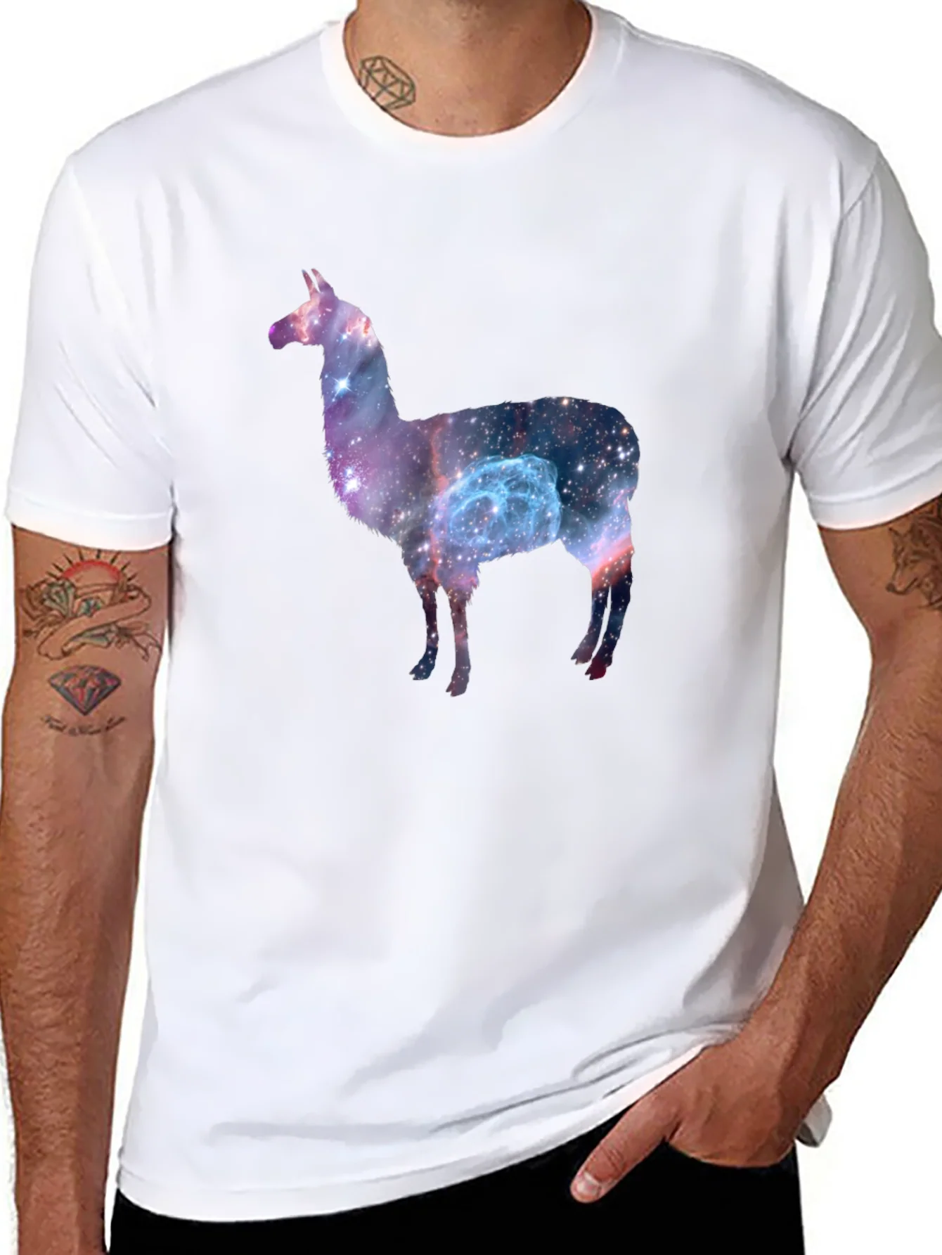 Galaxy Llama Tee - Cosmic Style!