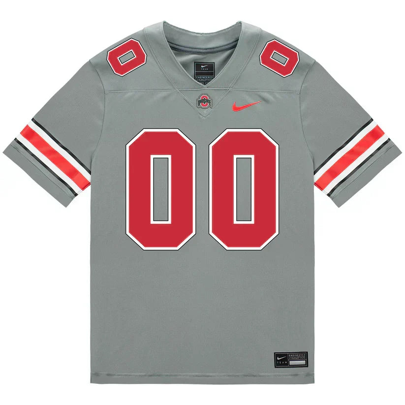 Custom Ohio States Buckeyes Jersey - Grey