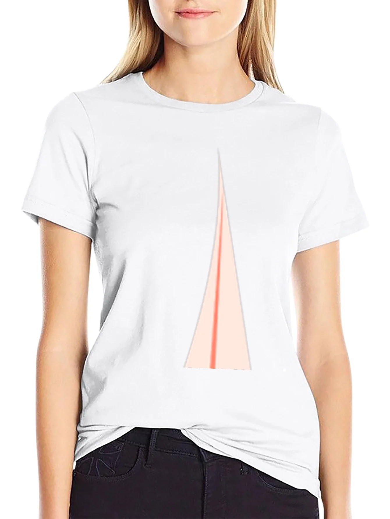 Abstract Triangle Graphic Tee - Modern Casual Shirt