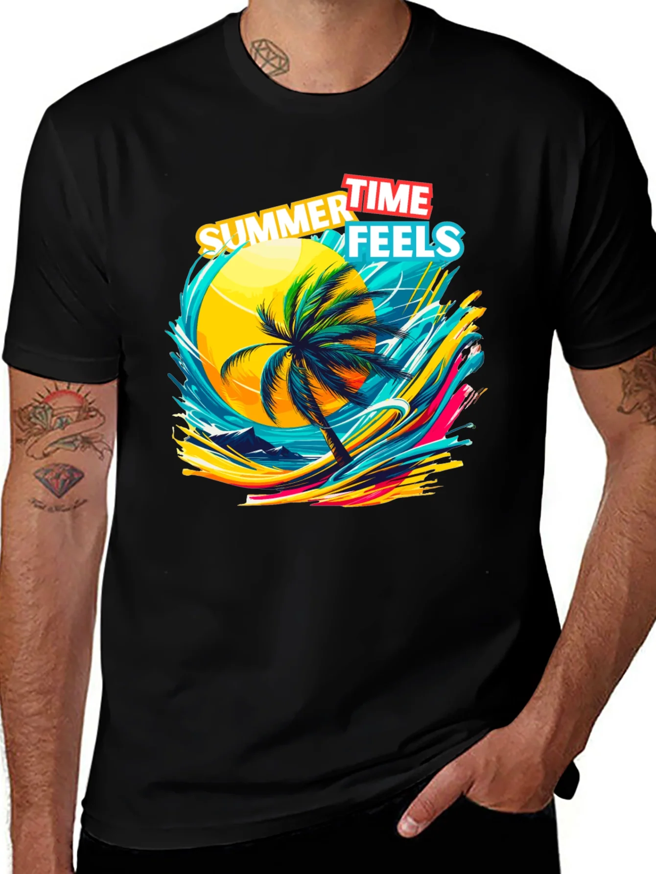 Summer Time Feels Graphic T-Shirt