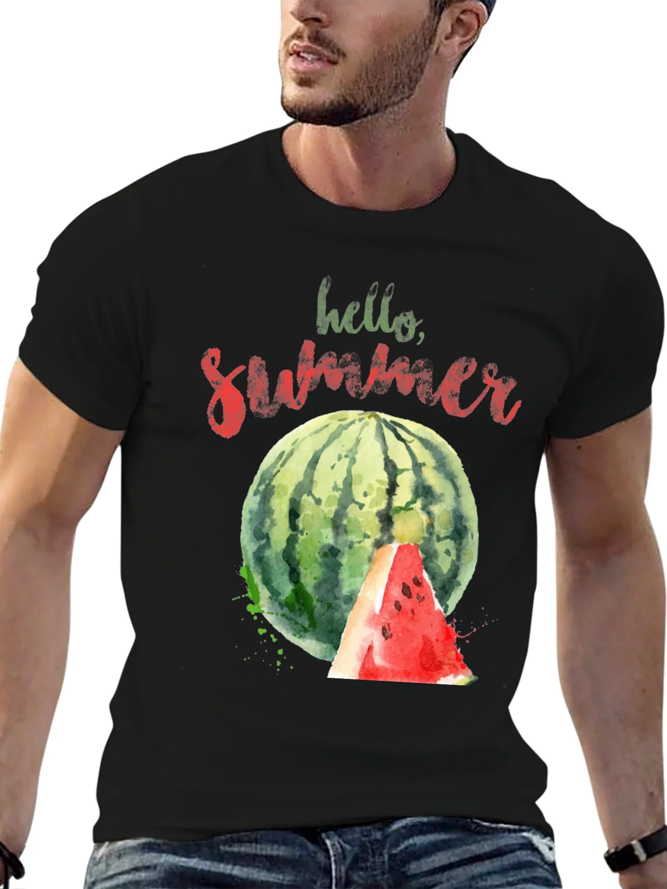 Hello Summer Watermelon Graphic Tee
