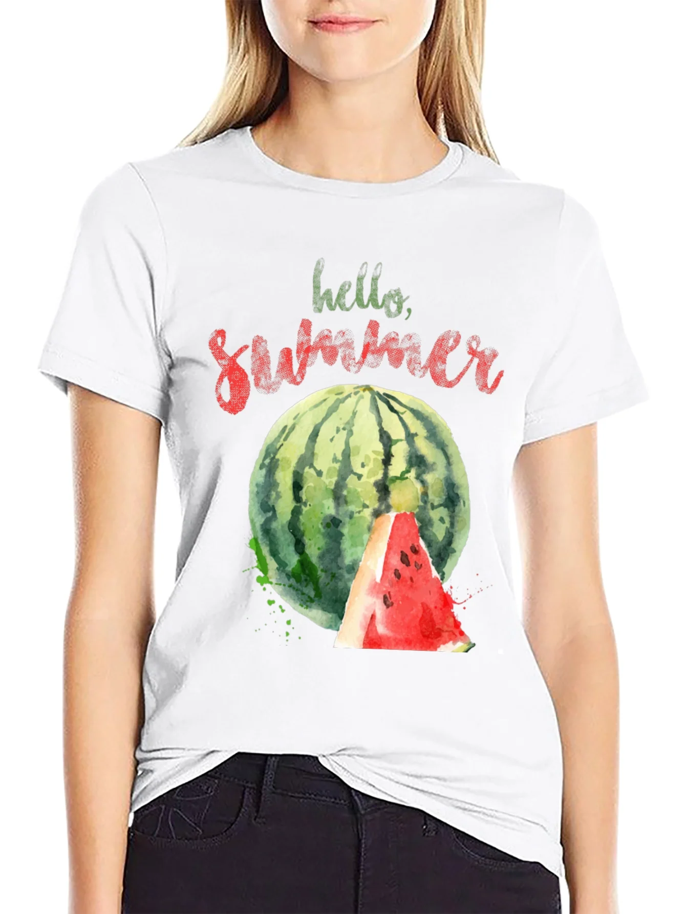 Hello Summer Watermelon Graphic Tee