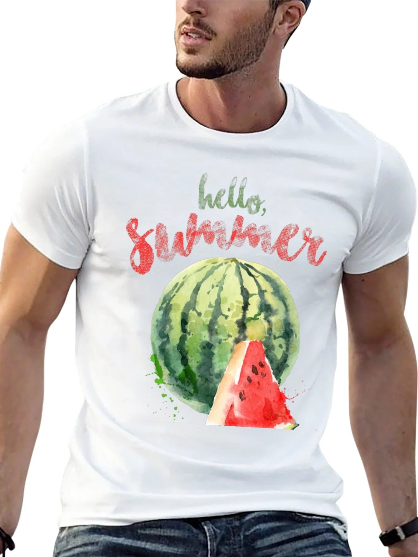 Hello Summer Watermelon Graphic Tee