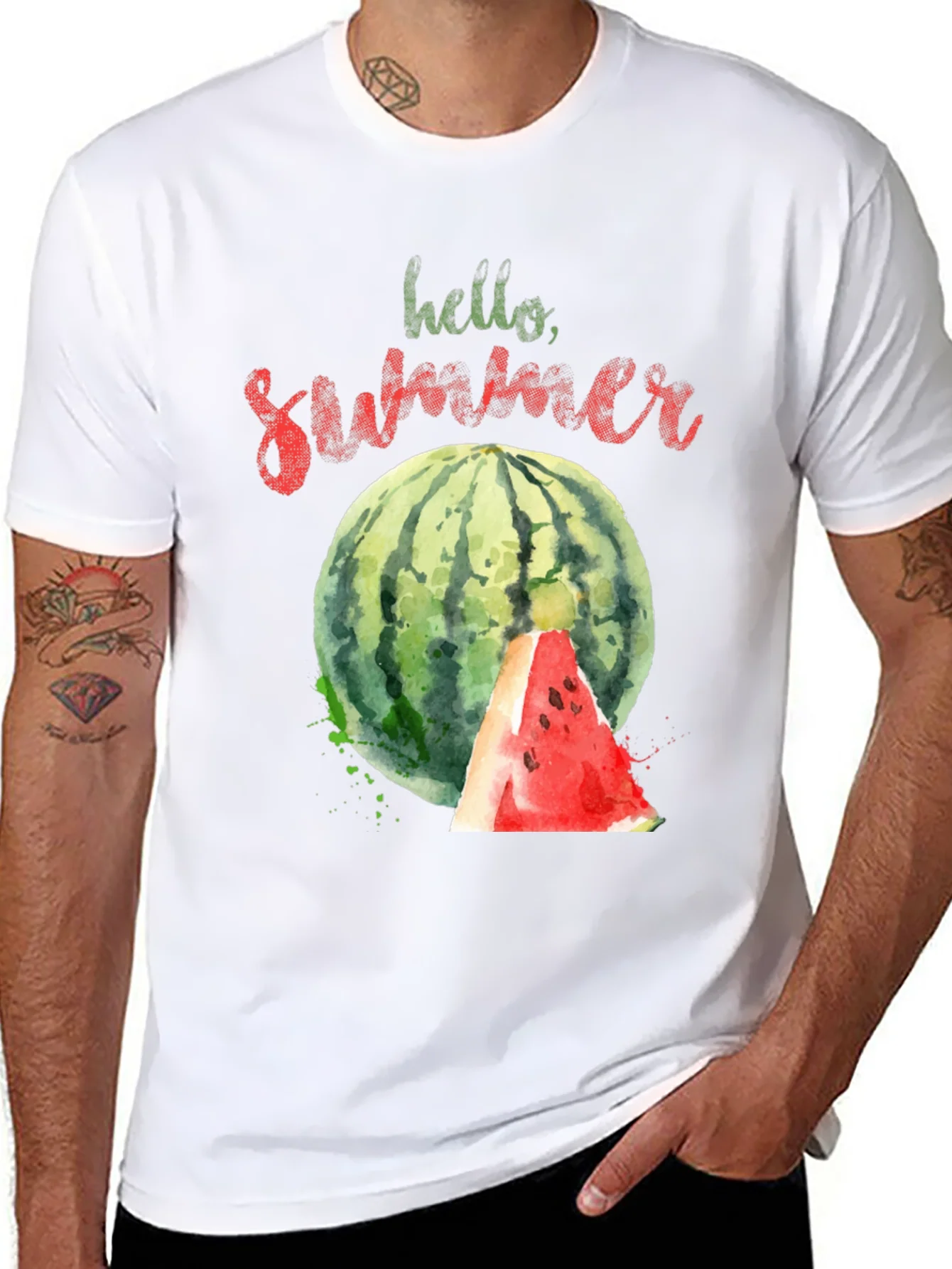 Hello Summer Watermelon Graphic Tee