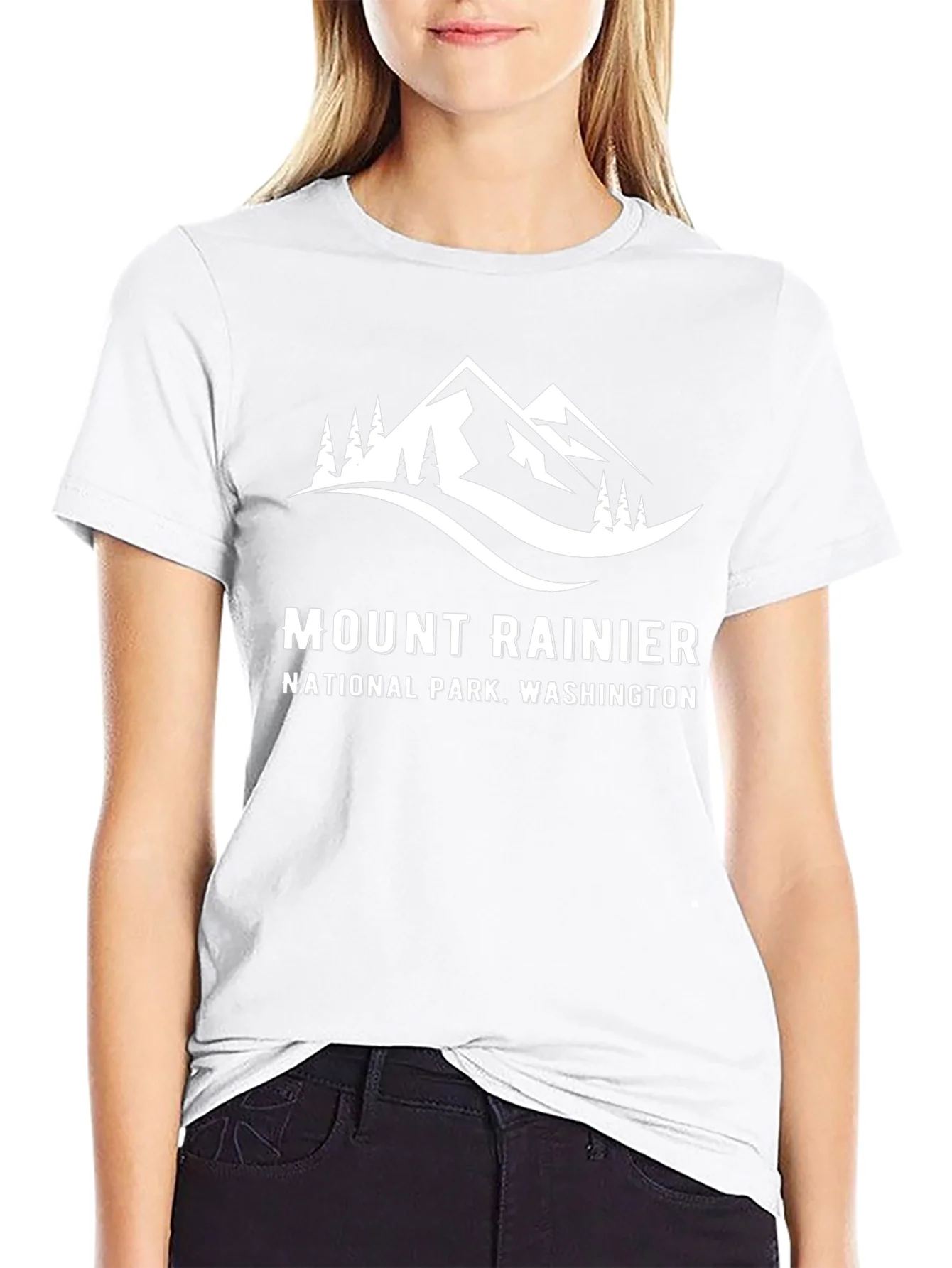 Mount Rainier National Park Black T-Shirt