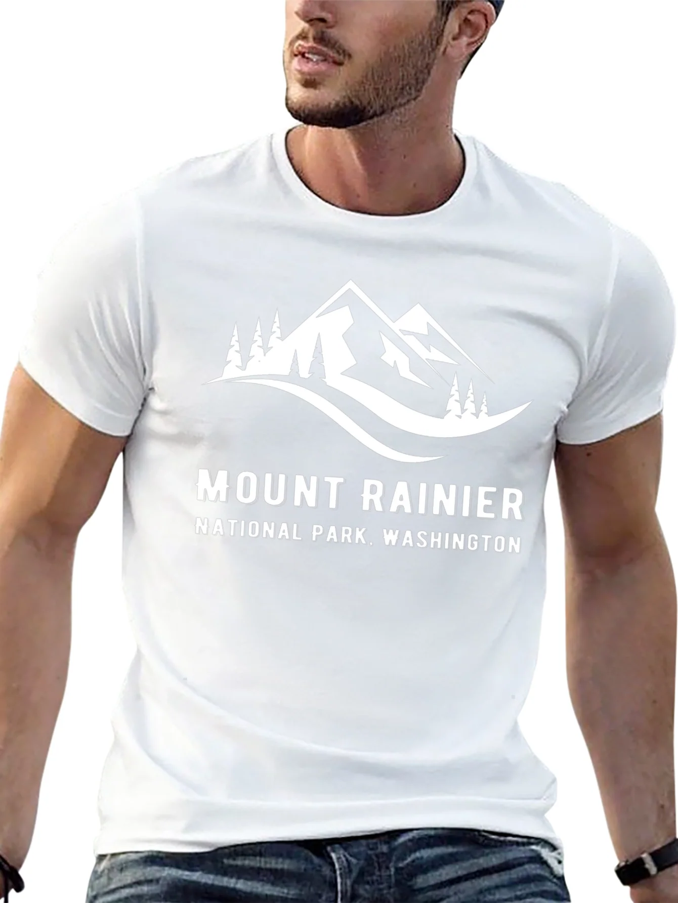 Mount Rainier National Park Black T-Shirt