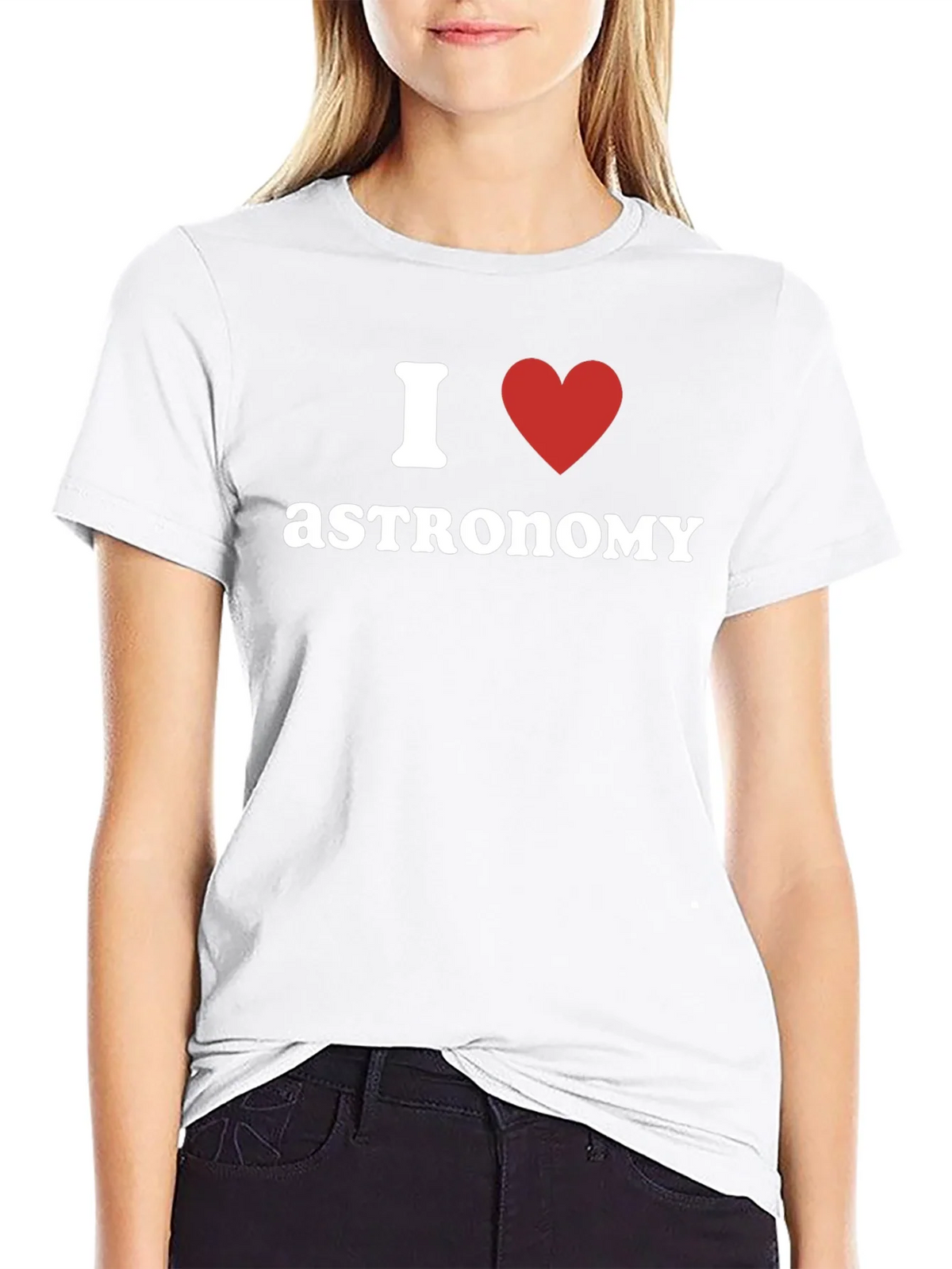 I Love Astronomy Black T-Shirt