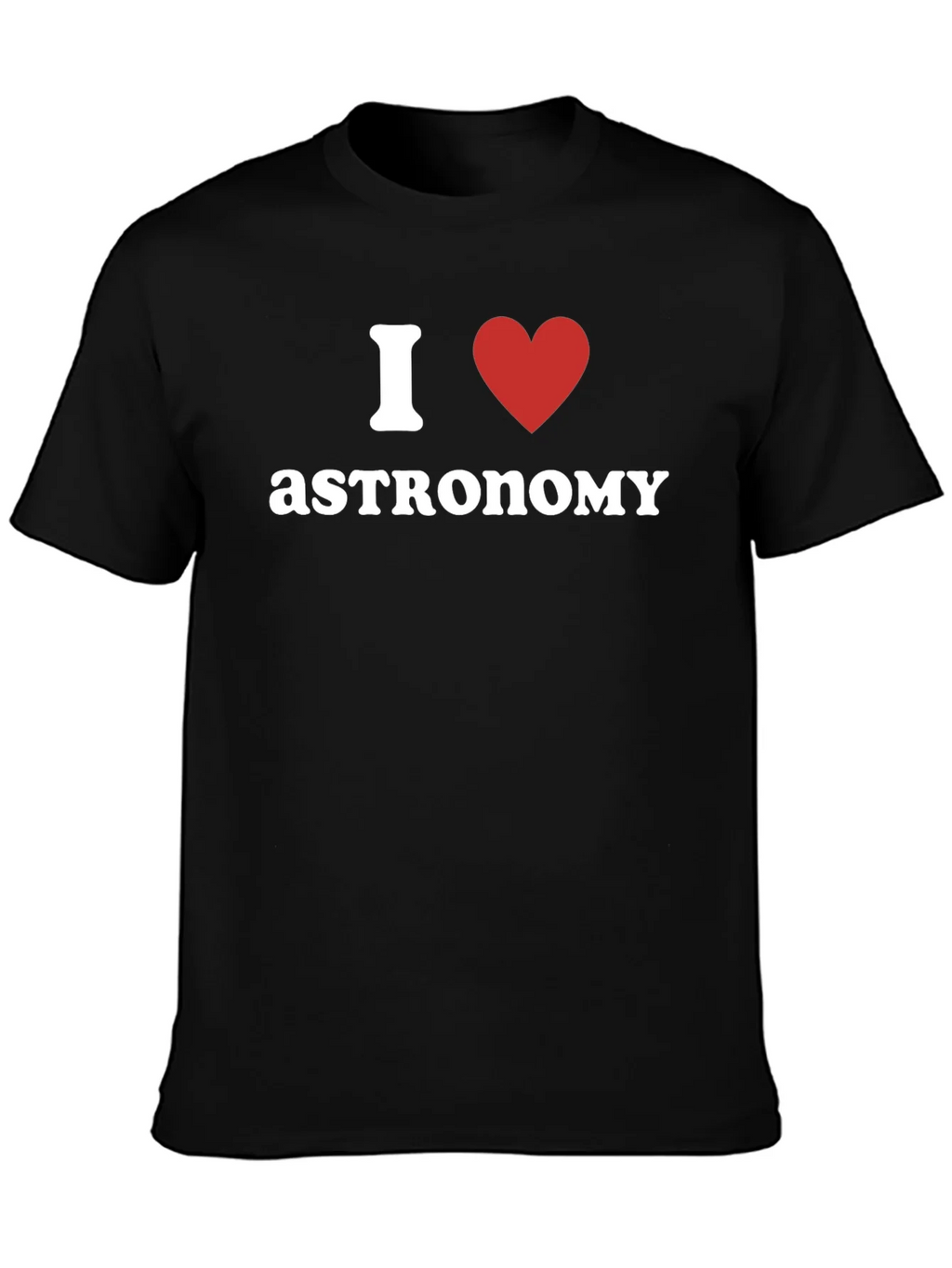 I Love Astronomy Black T-Shirt