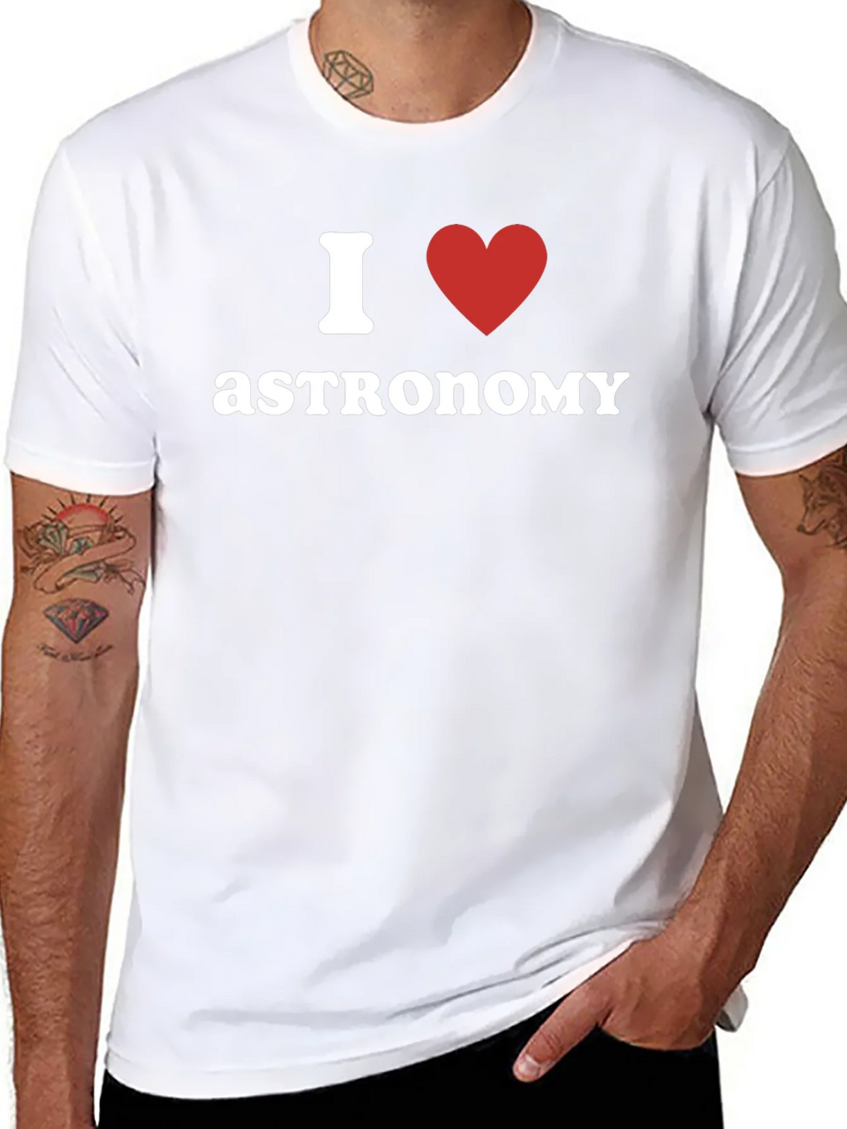 I Love Astronomy Black T-Shirt