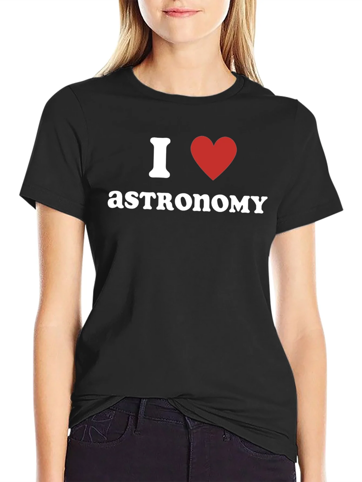 I Love Astronomy Black T-Shirt