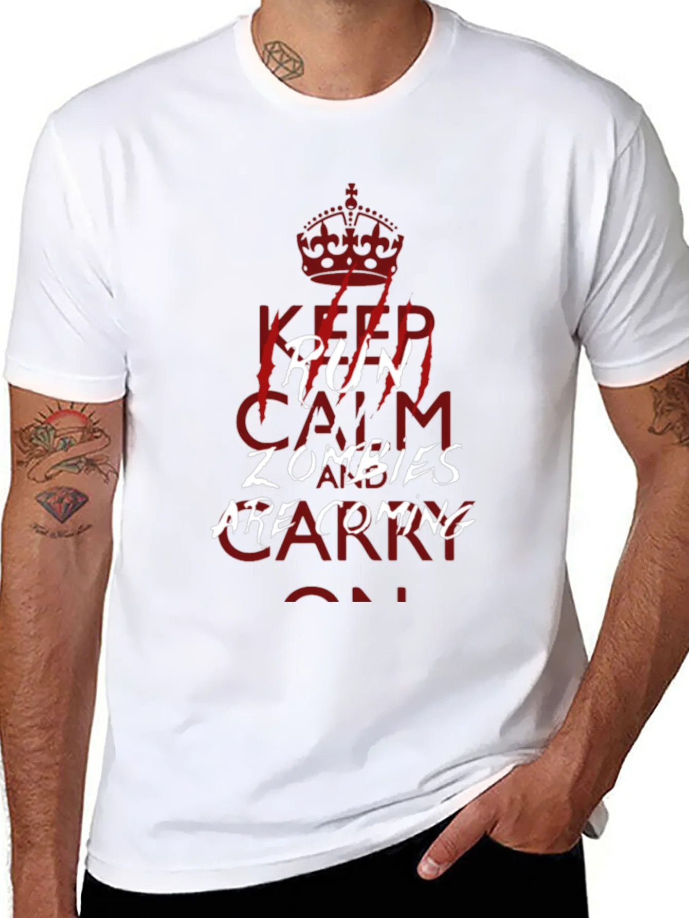 Keep Run Calm Zombies T-Shirt