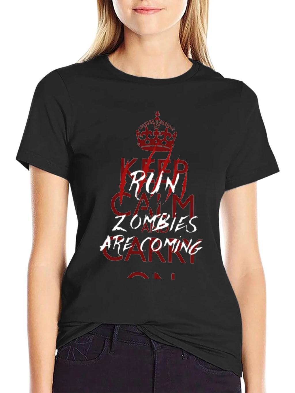 Keep Run Calm Zombies T-Shirt