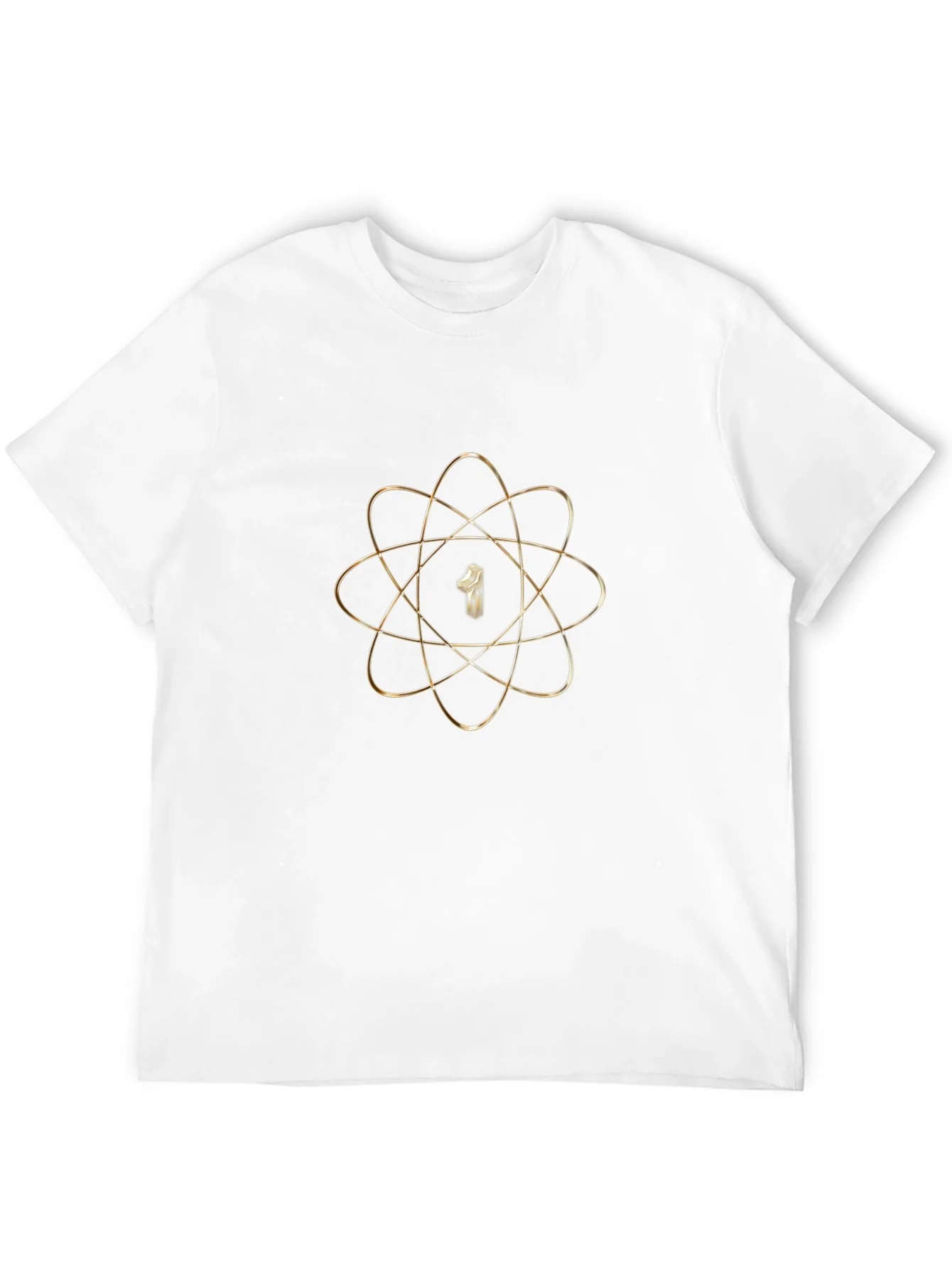 Atom Number 1 Graphic Print Black T-Shirt