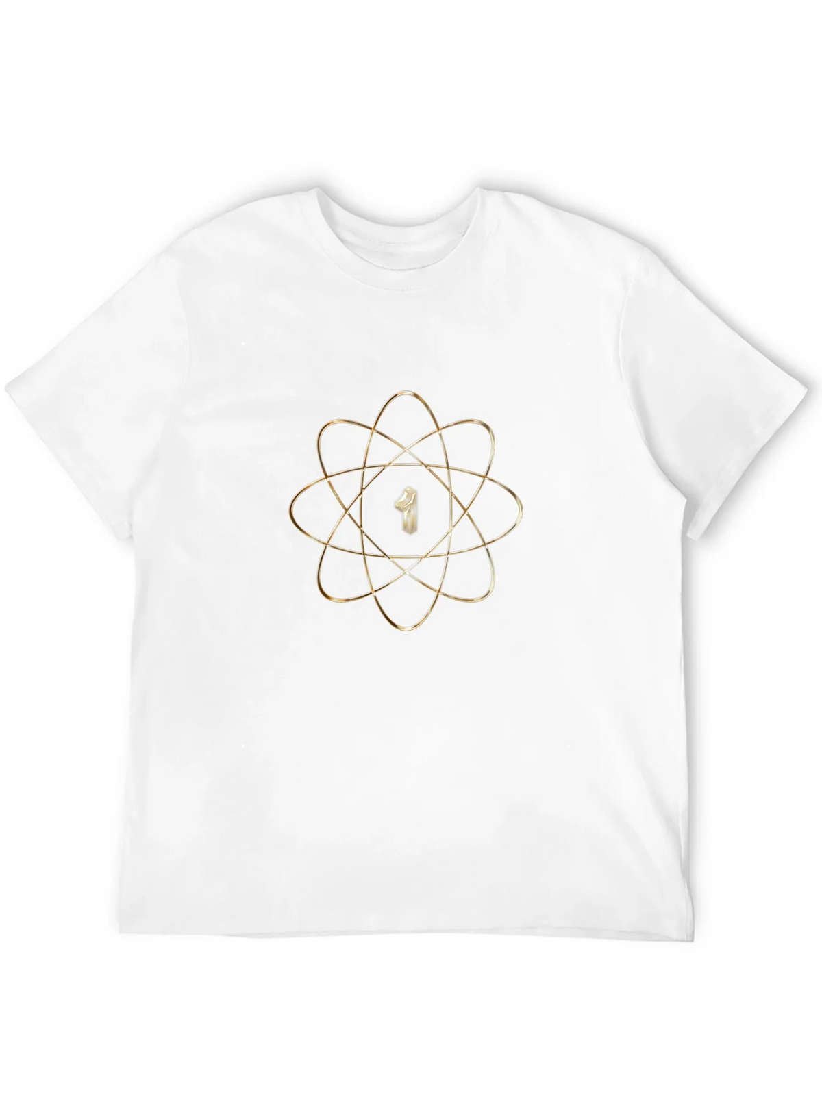 Atom Number 1 Graphic Print Black T-Shirt