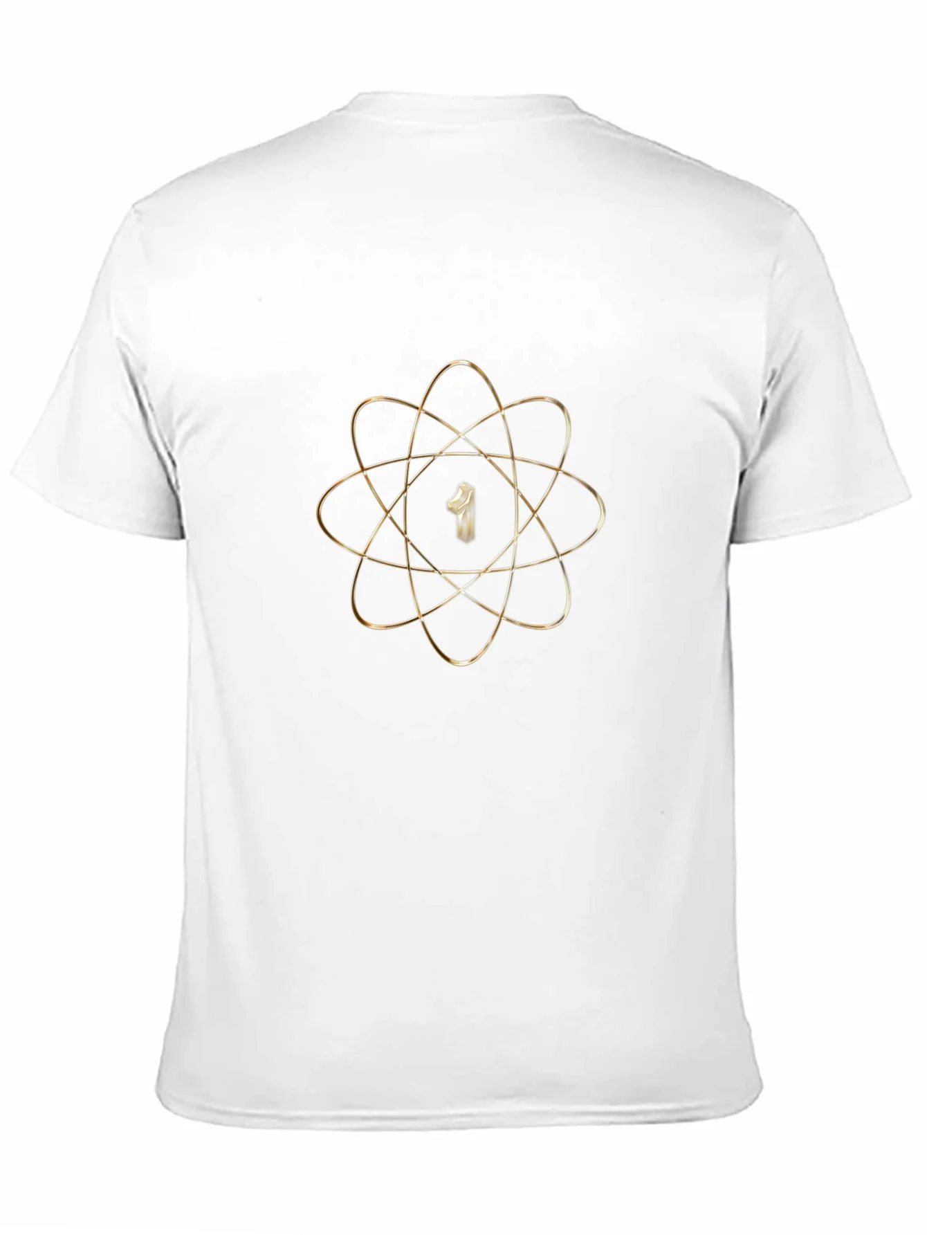 Atom Number 1 Graphic Print Black T-Shirt