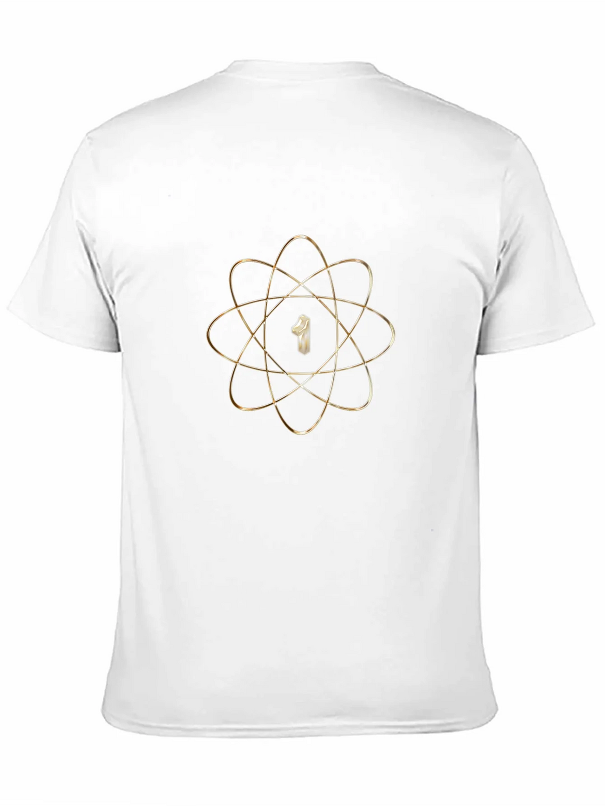 Atom Number 1 Graphic Print Black T-Shirt