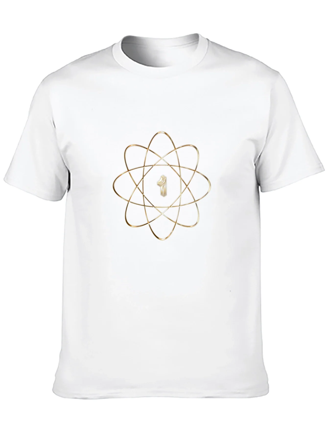 Atom Number 1 Graphic Print Black T-Shirt