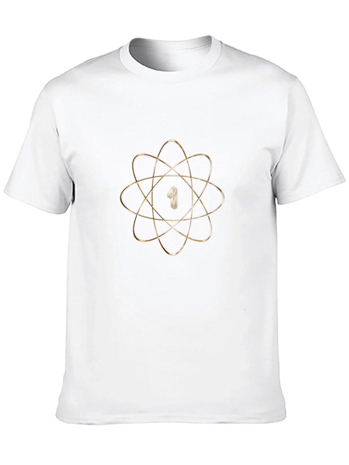 Atom Number 1 Graphic Print Black T-Shirt