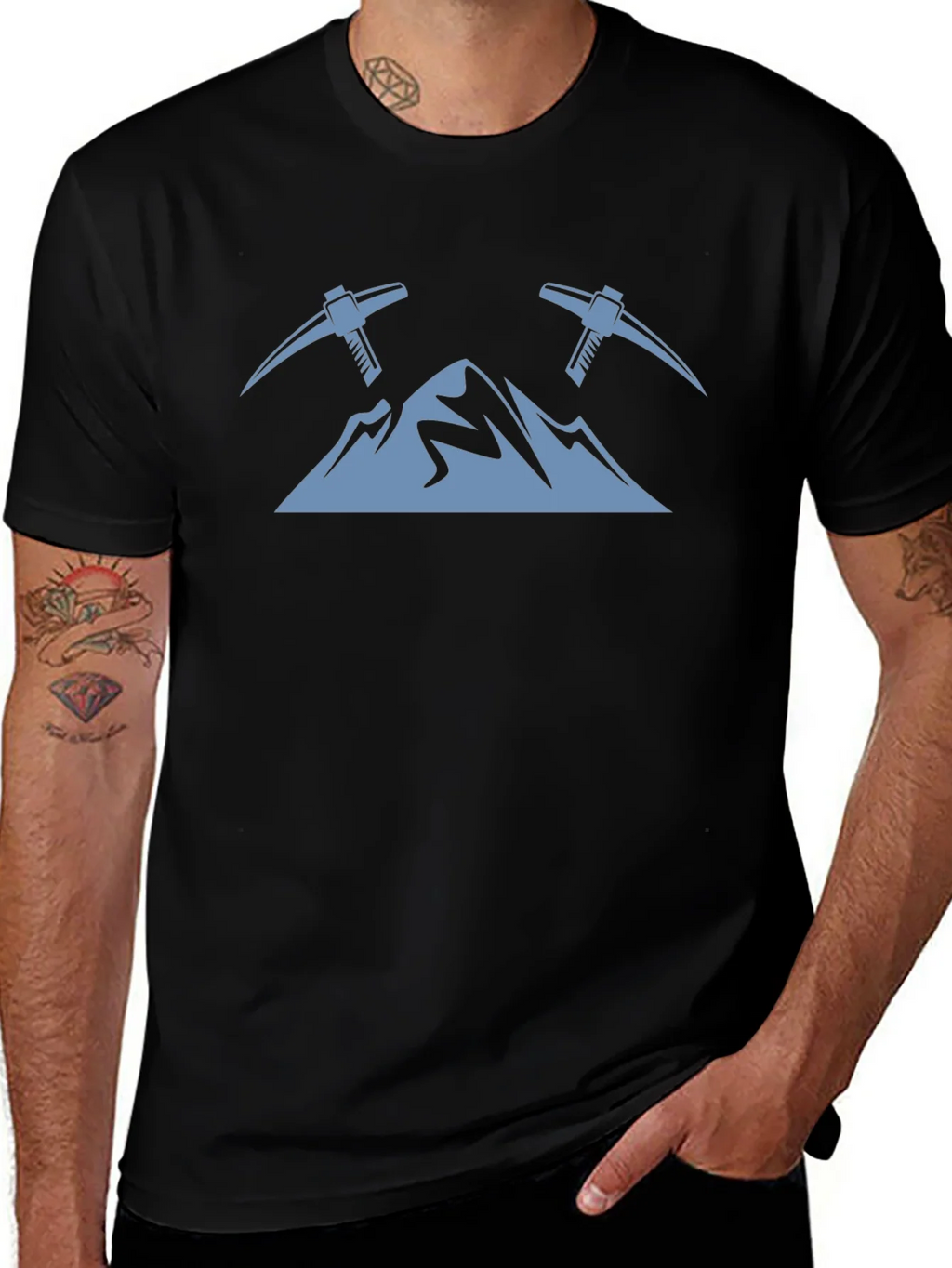 Mountain Peaks & Pickaxes Graphic Tee