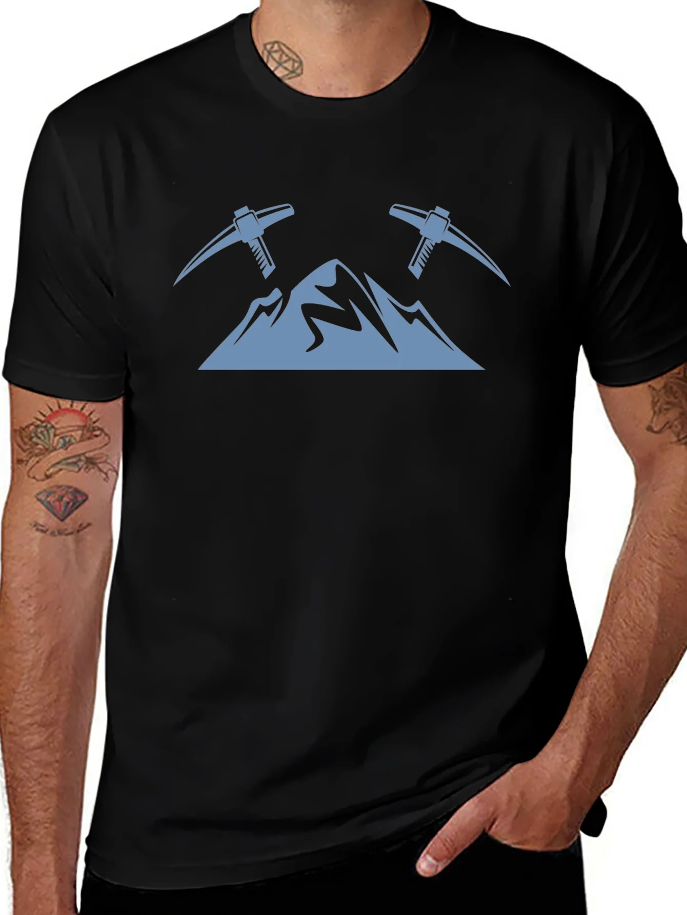 Mountain Peaks & Pickaxes Graphic Tee