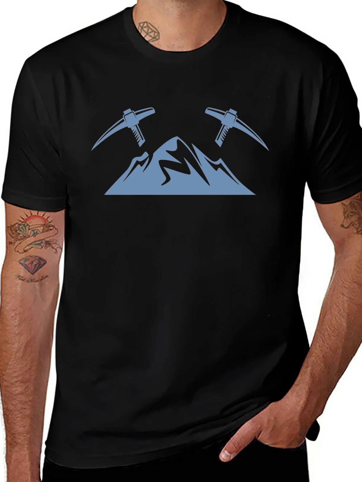 Mountain Peaks & Pickaxes Graphic Tee