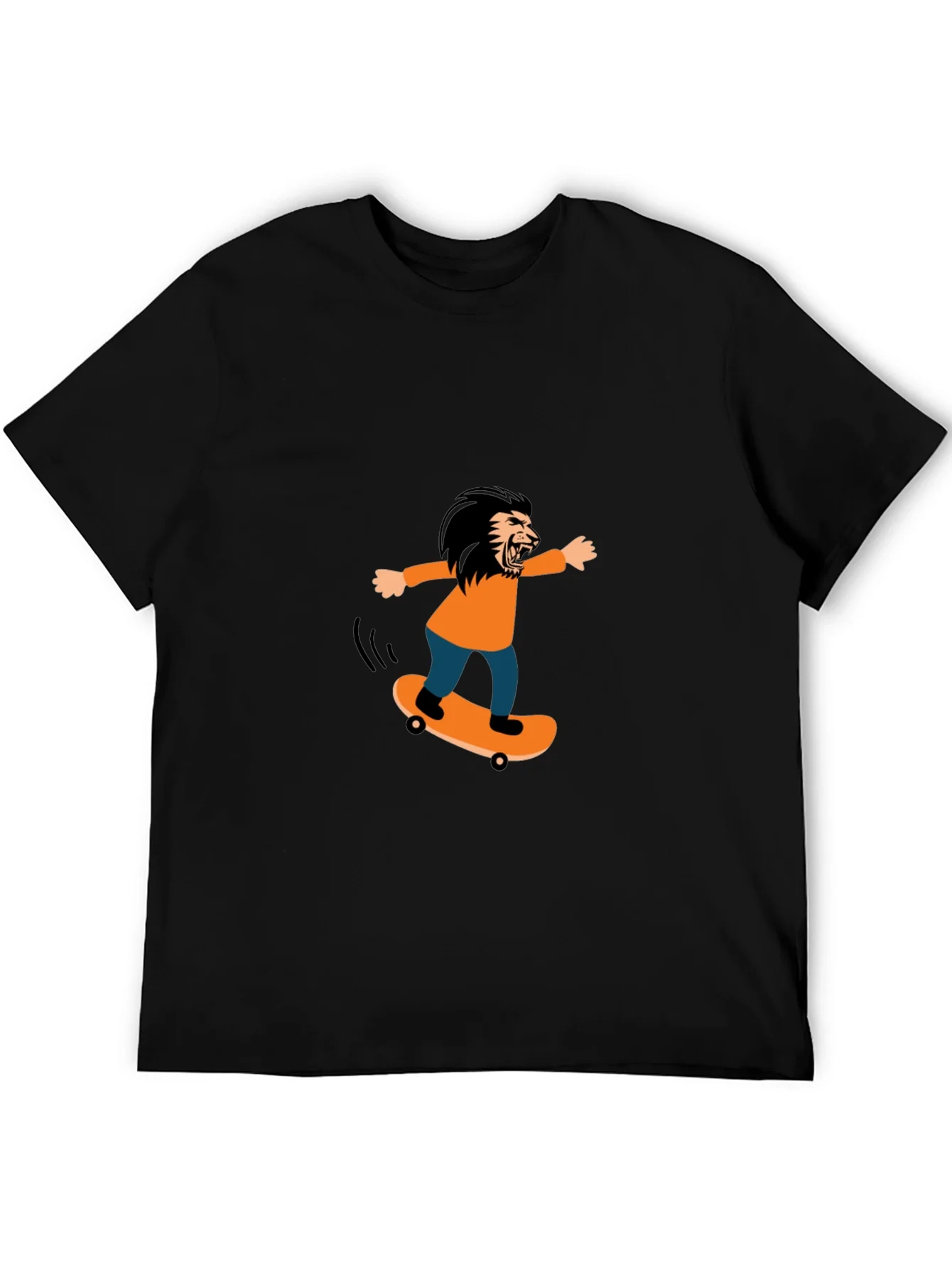 Skateboarding Lion Graphic Tee