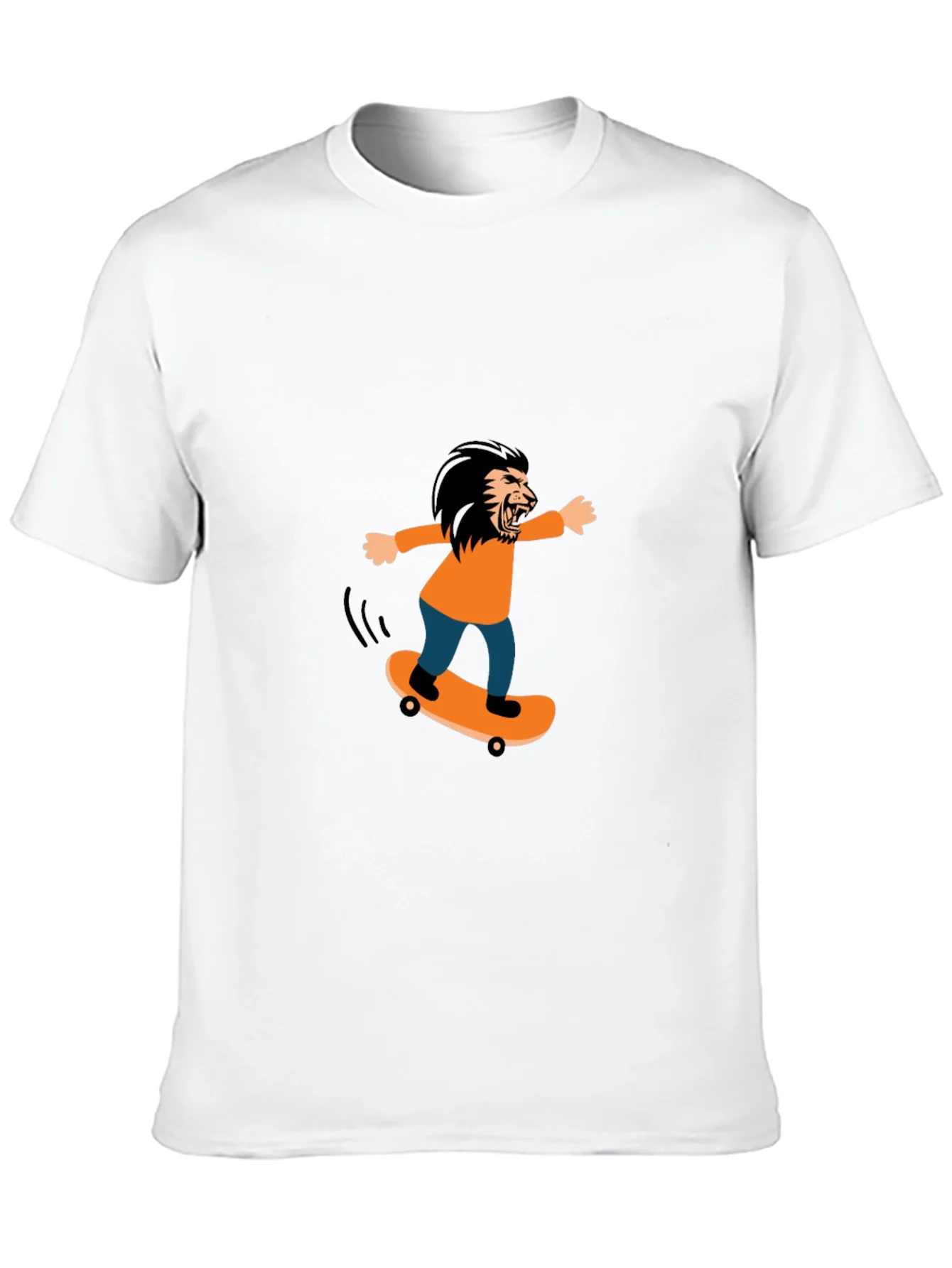 Skateboarding Lion Graphic Tee