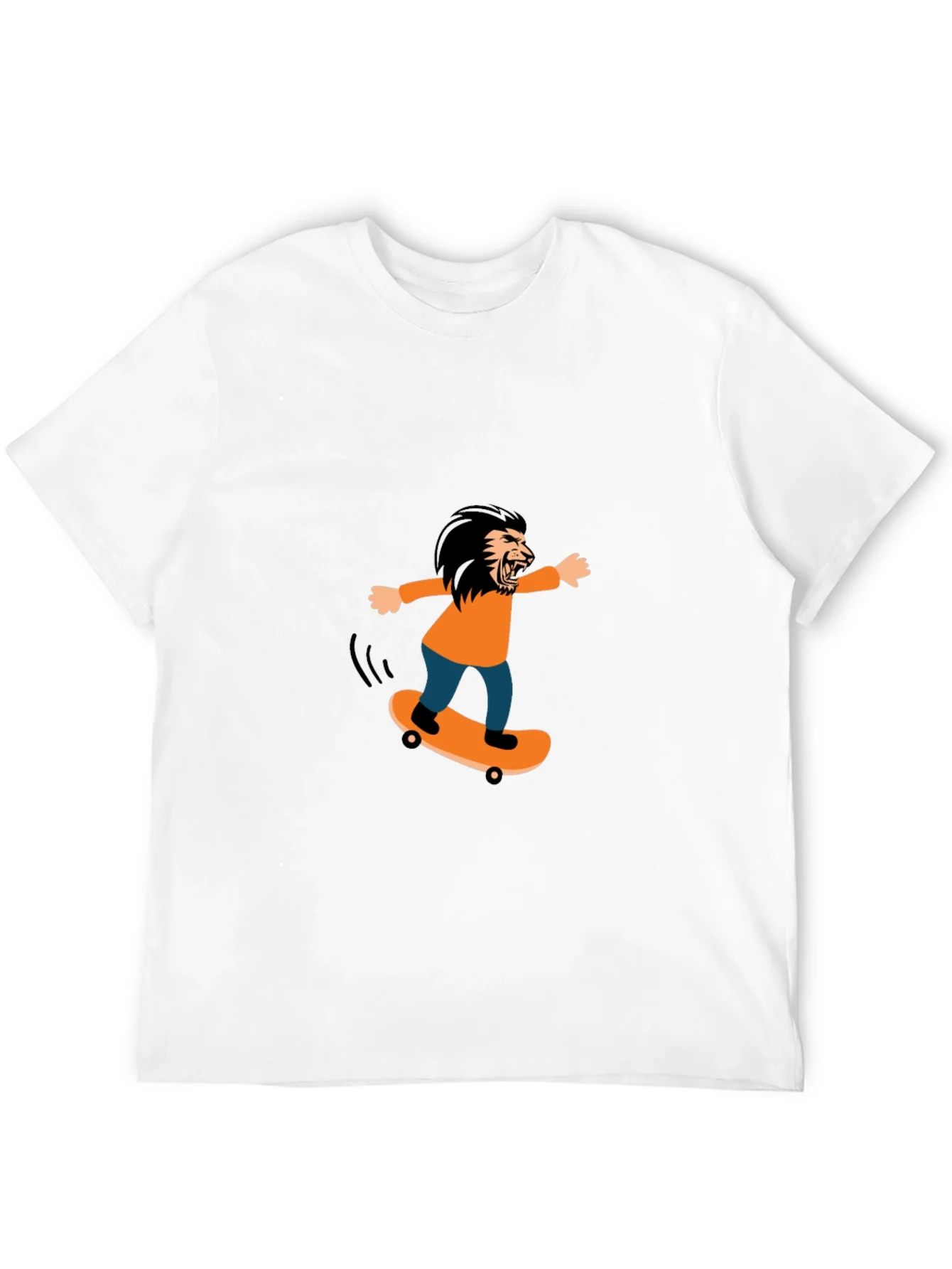 Skateboarding Lion Graphic Tee